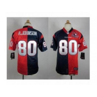 Nike Youth Houston Texans #80 Andre a.johnson blue-red jerseys[Elite split 10th patch]