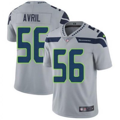 Nike Seahawks #56 Cliff Avril Grey Alternate Mens Stitched NFL Vapor Untouchable Limited Jersey