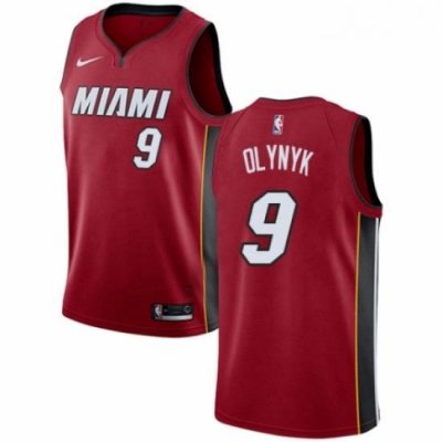 Youth Nike Miami Heat 9 Kelly Olynyk Swingman Red NBA Jersey Statement Edition