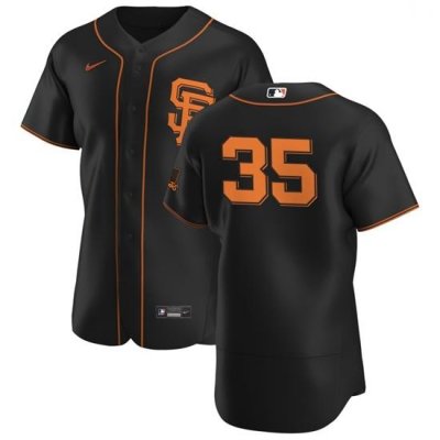 San Francisco Giants 35 Brandon CraWford Men Nike Black Alternate 2020 Authentic Player MLB Jersey