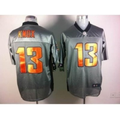 Nike Chicago Bears 13 Johnny Knox Grey Elite Shadow NFL Jersey