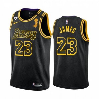 Los Angeles Lakers LeBron James 2020 NBA Finals Champions Jersey Black Mamba Inspired