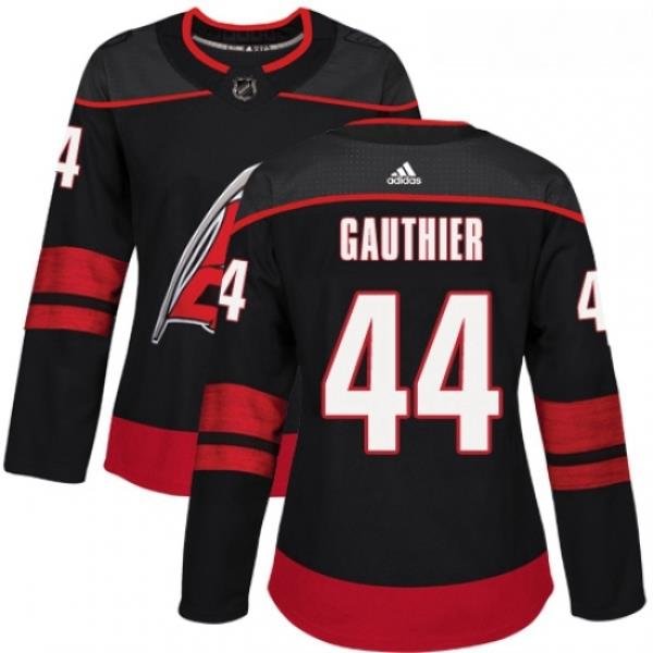 Womens Adidas Carolina Hurricanes 44 Julien Gauthier Premier Black Alternate NHL Jersey