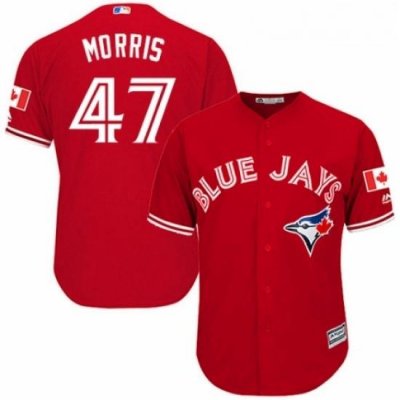 Youth Majestic Toronto Blue Jays 47 Jack Morris Authentic Scarlet Alternate MLB Jersey