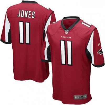 Men Nike Atlanta Falcons 11 Julio Jones Game Red Team Color NFL Jersey