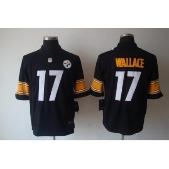 Nike Pittsburgh Steelers 17 Mike Wallace Black Limited NFL Jersey