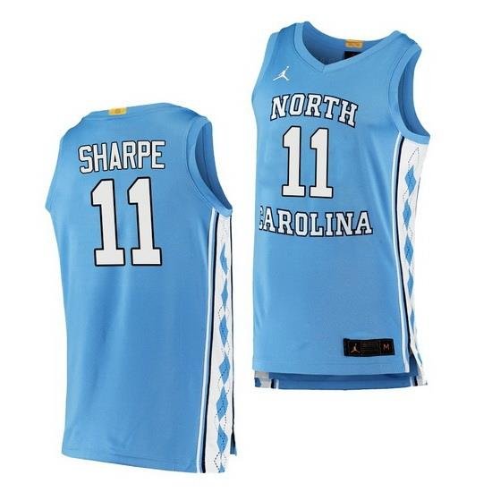 North Carolina Tar Heels Day'Ron Sharpe Blue Authentic Jersey