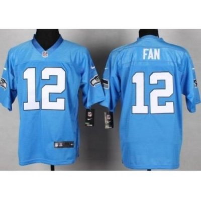 Nike Seattle SeahaWks 12 Fan Light Blue Elite NFL Jersey