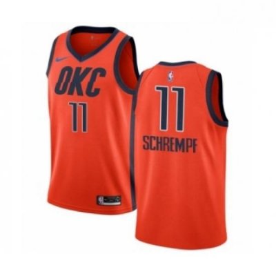 Youth Nike Oklahoma City Thunder 11 Detlef Schrempf Orange Swingman Jersey Earned Edition