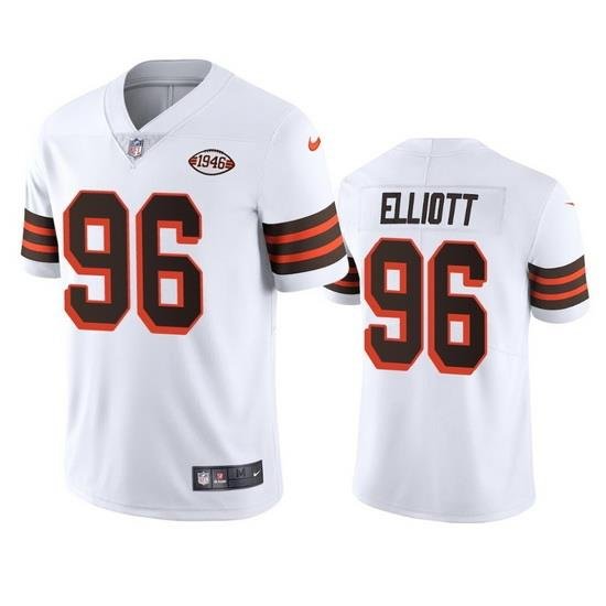 Cleveland Browns 96 Jordan Elliott Nike 1946 Collection Alternate Vapor Limited NFL Jersey  White