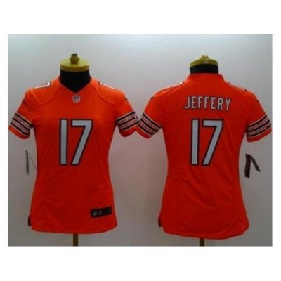 Women's Nike Chicago Bears #17 Alshon Jeffery Orange Alternate Stitched NFL Limited Jersey