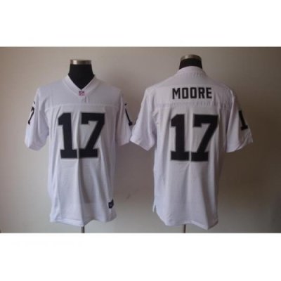 Nike Oakland Raiders 17 Denarius Moore White Elite NFL Jersey