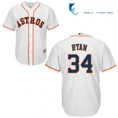 Youth Majestic Houston Astros 34 Nolan Ryan Replica White Home Cool Base MLB Jersey