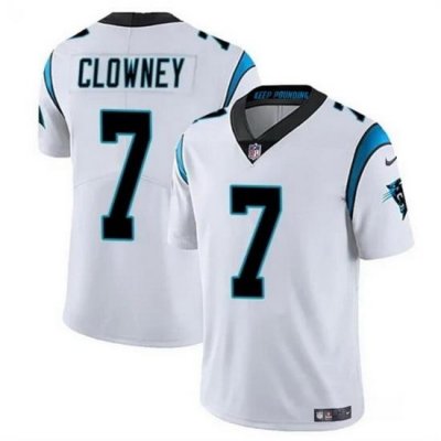 Men Carolina Panthers 7 Jadeveon Clowney White Vapor Limited Stitched Football Jersey