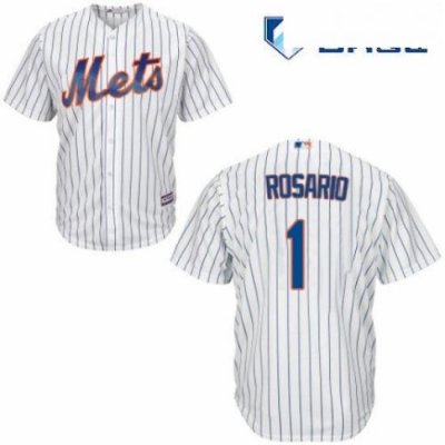 Mens Majestic New York Mets 1 Amed Rosario Replica White Home Cool Base MLB Jersey