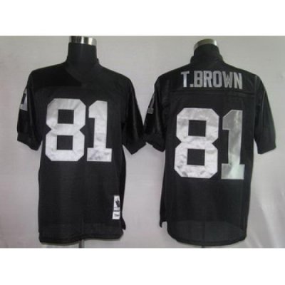 Oakland Raiders 81 T.Brown Black Jerseys Throwback