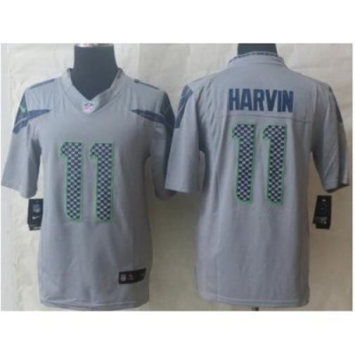 Nike Seattle Seahawks 11 Percy Harvin Grey LIMITED NFL Jersey