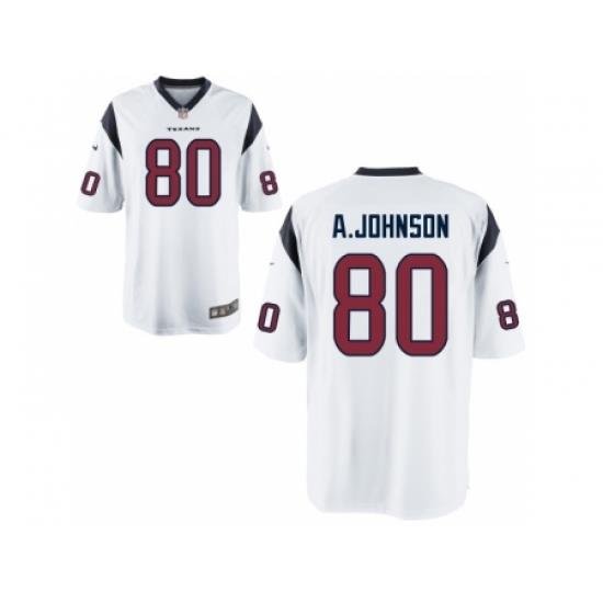 Nike Houston Texans 80 Andre Johnson White Game NFL Jersey