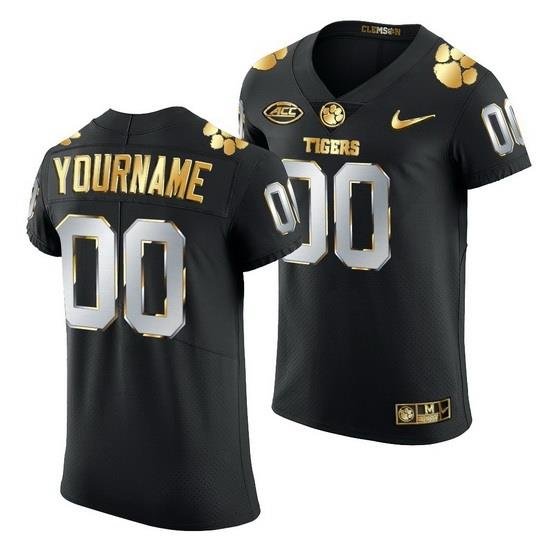 Clemson Tigers Custom Black Golden Edition Jersey