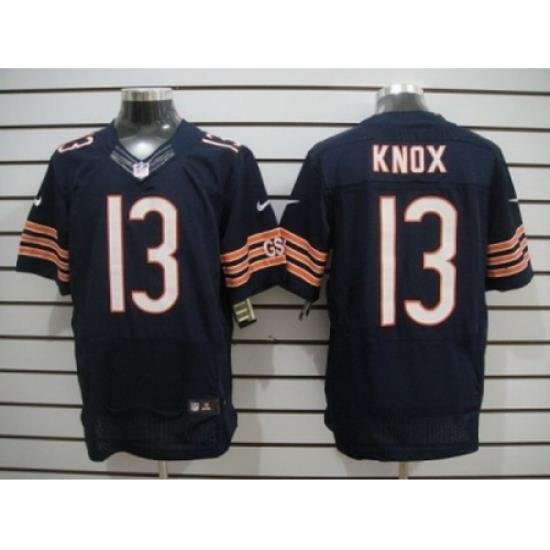 Nike Chicago Bears 13 Johnny Knox Blue Elite NFL Jersey