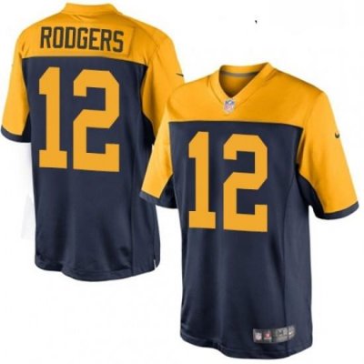 Youth Nike Green Bay Packers 12 Aaron Rodgers Elite Navy Blue Alternate NFL Jersey