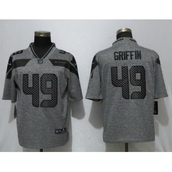 Nike Seahawks 49 Shaquem Griffin Gray Gridiron Gray Vapor Untouchable Limited Jersey