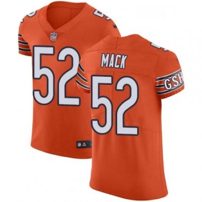 Mens Nike Chicago Bears 52 Khalil Mack Orange Alternate Vapor Untouchable Elite Player NFL Jersey