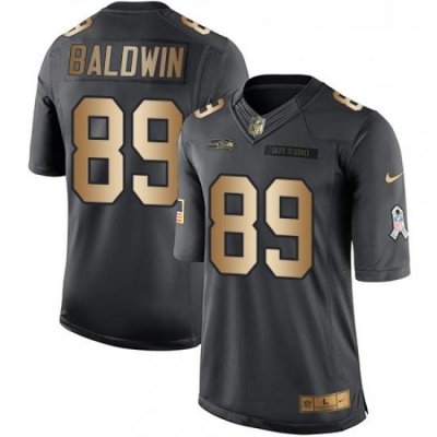 Youth Nike Seattle Seahawks 89 Doug Baldwin Limited BlackGold Salute to Service NFL Jersey