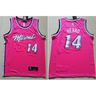 Heat 14 Tyler Herro Pink City Edition Nike Swingman Jersey