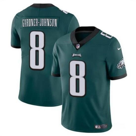 Youth Philadelphia Eagles 8 Chauncey Gardner Johnson Green Vapor Untouchable Limited Stitched Football Jersey