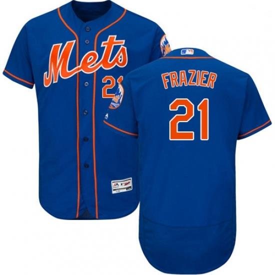 Mens Majestic New York Mets 21 Todd Frazier Royal Blue Alternate Flex Base Authentic Collection MLB Jersey