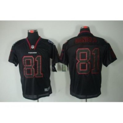 Nike Houston Texans 81 Owen Daniels Black Elite Lights Out NFL Jerseys