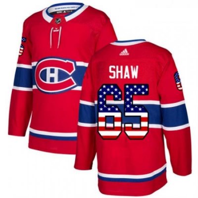 Youth Adidas Montreal Canadiens 65 Andrew Shaw Authentic Red USA Flag Fashion NHL Jersey