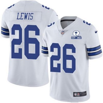 Nike Cowboys 26 Jourdan Lewis White Men Stitched With Established In 1960 Patch NFL Vapor Untouchable Limited Jersey