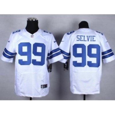 Nike Dallas Cowboys 99 George Selvie white Elite NFL Jersey