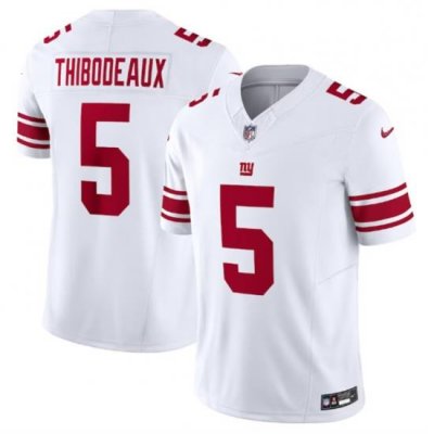 Men New York Giants 5 Kayvon Thibodeaux White 2023 F U S E  Vapor Untouchable Limited Stitched Jersey