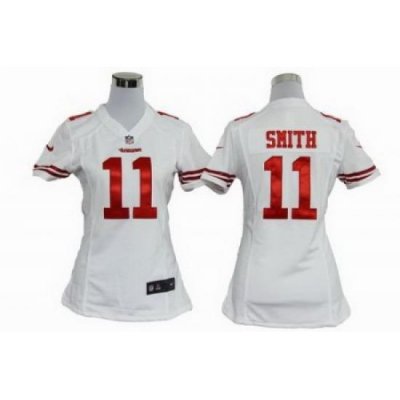 Women Nike San Francisco 49ers #11 Alex Smith White Jersey