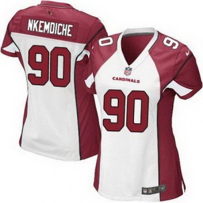 Nike Cardinals #90 Robert Nkemdiche White Womens Stitched NFL Elite Jersey