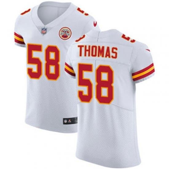 Nike Chiefs #58 Derrick Thomas White Mens Stitched NFL Vapor Untouchable Elite Jersey