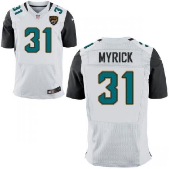 Mens Jacksonville Jaguars #31 Jalen Myrick White Elite Jersey