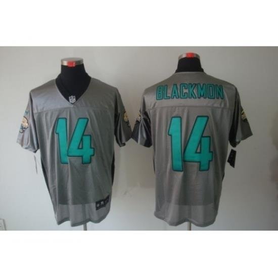 Nike Jacksonville Jaguars 14 Justin Blackmon Grey Elite ShadoW NFL Jersey