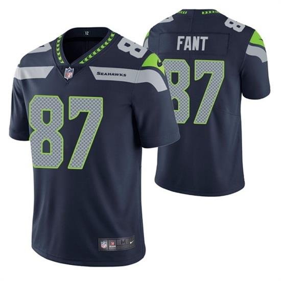 Men Seattle Seahawks 87 Noah Fant Navy Vapor Untouchable Limited Stitched Jersey