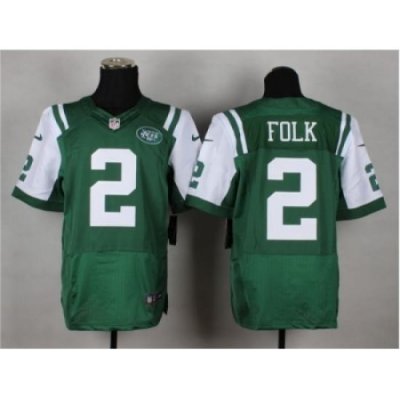 Nike new york jets 2 Nick Folk green Elite NFL Jersey