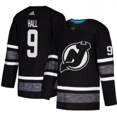 Mens Adidas New Jersey Devils 9 Taylor Hall Black 2019 All Star Game Parley Authentic Stitched NHL Jersey