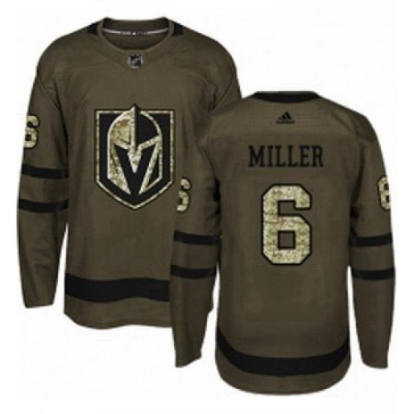 Youth Adidas Vegas Golden Knights 6 Colin Miller Authentic Green Salute to Service NHL Jersey