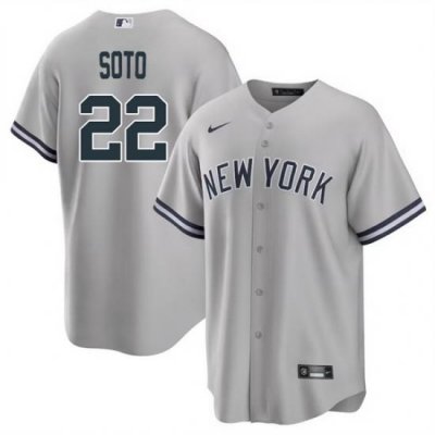 Youth NeW York Yankees 22 Juan Soto Grey Cool Base Stitched Baseball Jersey