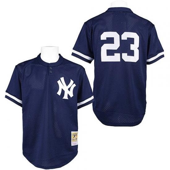 Men NeW York Yankees Don Mattingly Mitchell & Ness CooperstoWn Navy Blue MLB Jersey