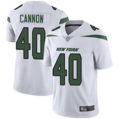 Jets #40 Trenton Cannon White Men Stitched Football Vapor Untouchable Limited Jersey