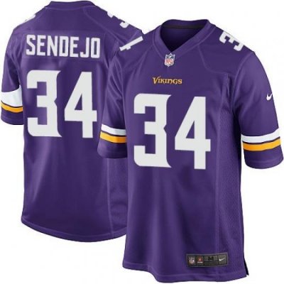 Youth Nike Minnesota Vikings #34 AndreW Sendejo Purple NFL Jersey