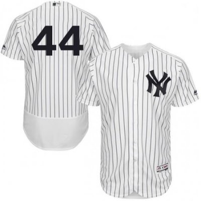 Mens Majestic NeW York Yankees 44 Reggie Jackson White Home Flex Base Authentic Collection MLB Jersey